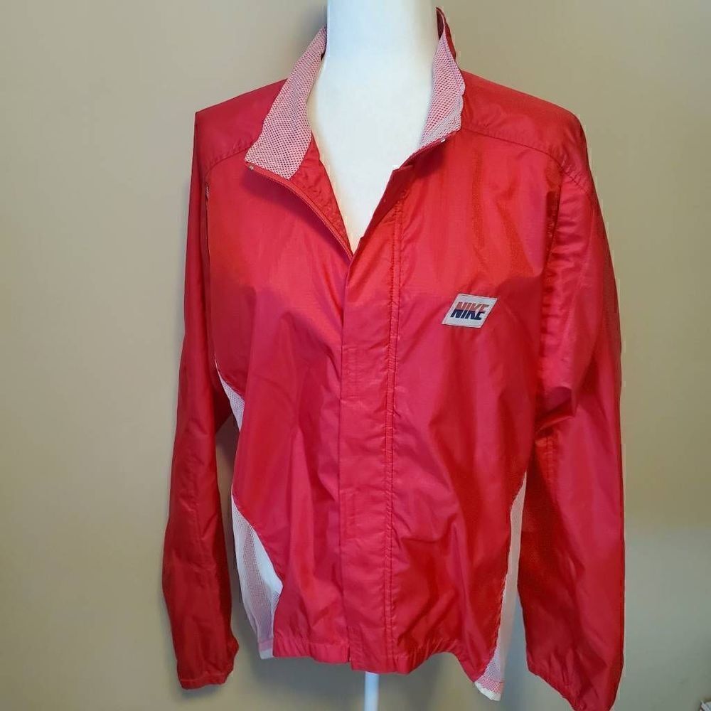 Vintage Nike Pink with Purple Logo Fullzip Windbreaker jacket - Size Large